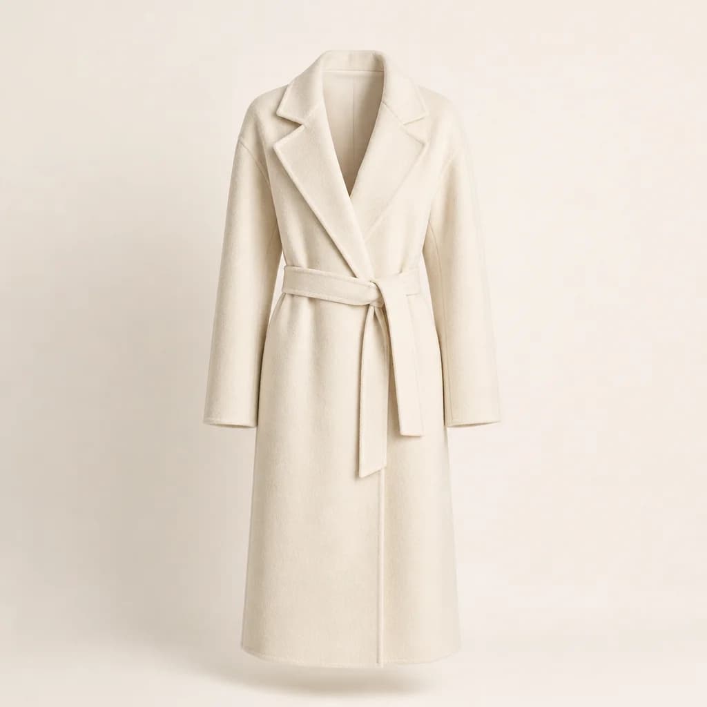 Long Wool Coat — Ivory
